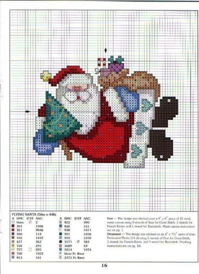 graficos ponto cruz natal pequenos