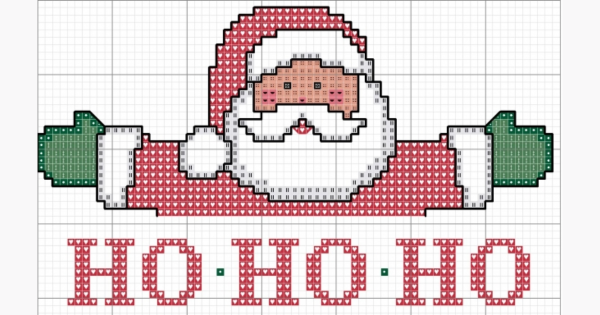 25 Gráficos de Ponto Cruz de Papai Noel para Baixar Grátis