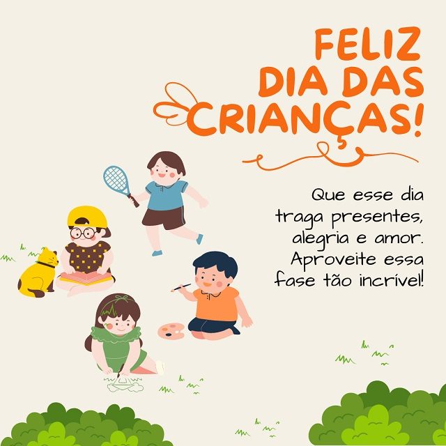 mensagem de feliz dia das crianças