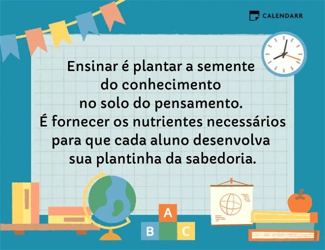 mensagem de feliz dia dos professores