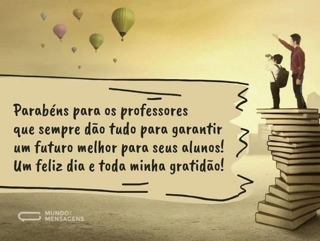 mensagem de carinho para professora