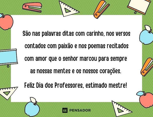 msg dia dos professores