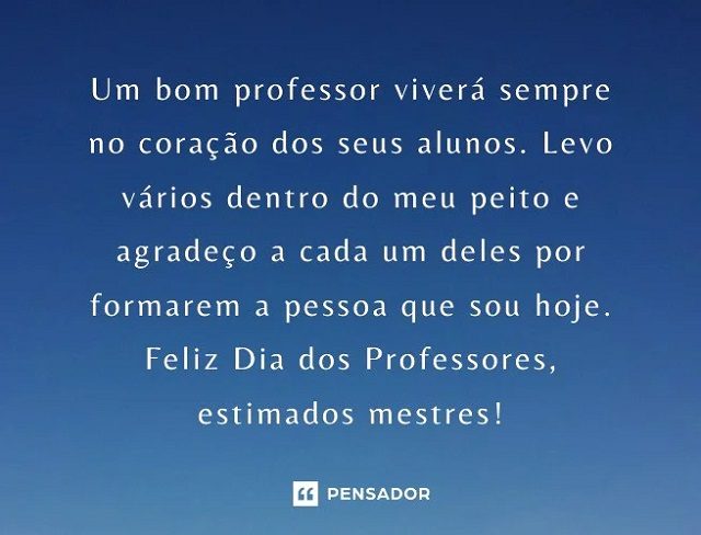 mensagem dia dos professores educação infantil