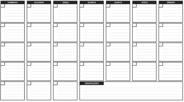 planner semanal para imprimir gratis