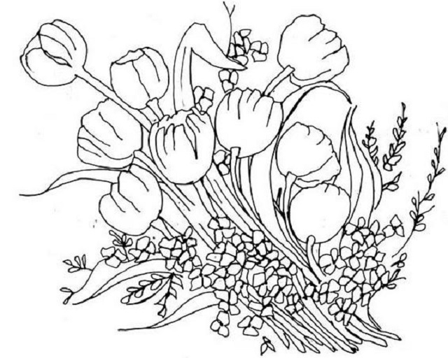 desenhos para pano de prato flores