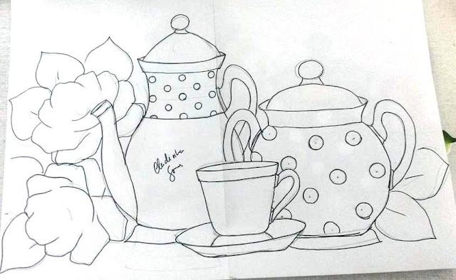 desenhos para pintar em pano de prato