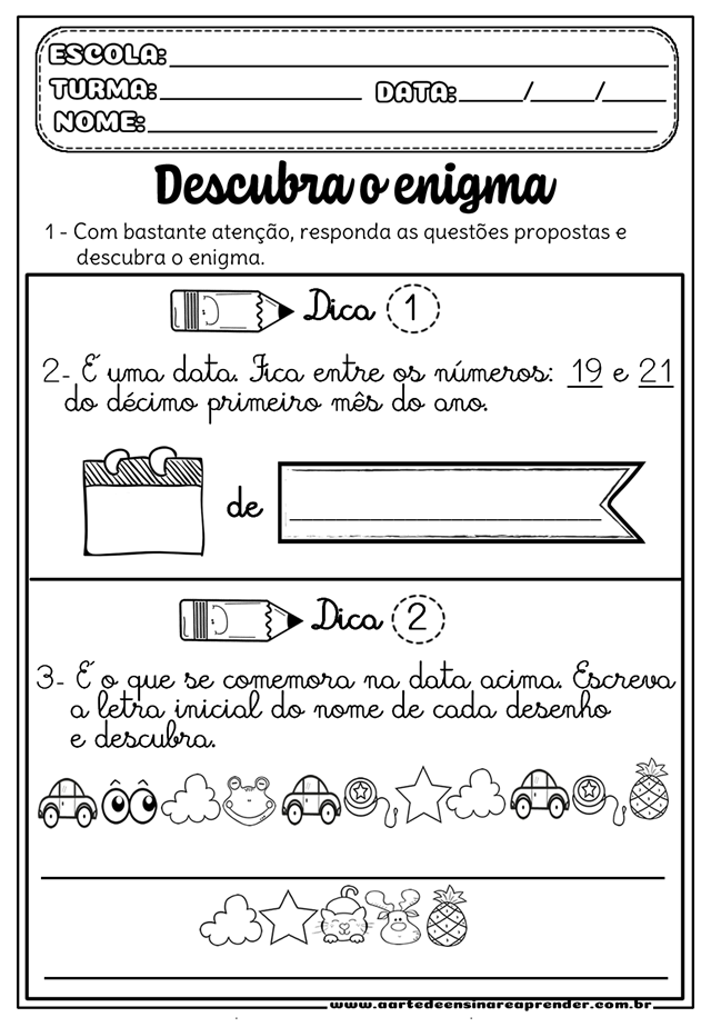 atividades sobre consciência negra