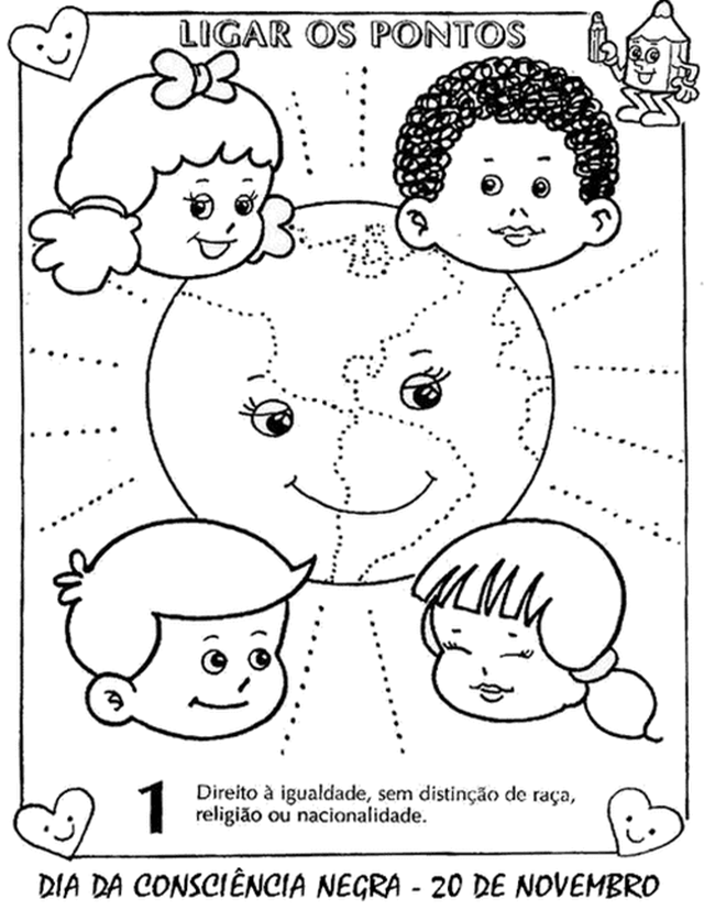 Atividades com os desenhos da Consciência Negra