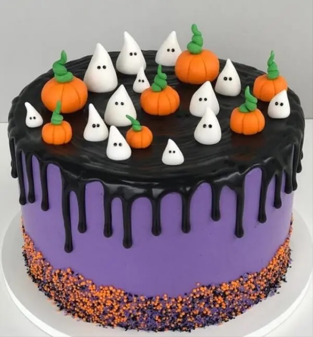 bolo de halloween simples