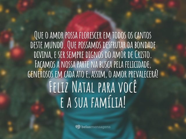 agradecimento mensagem de natal