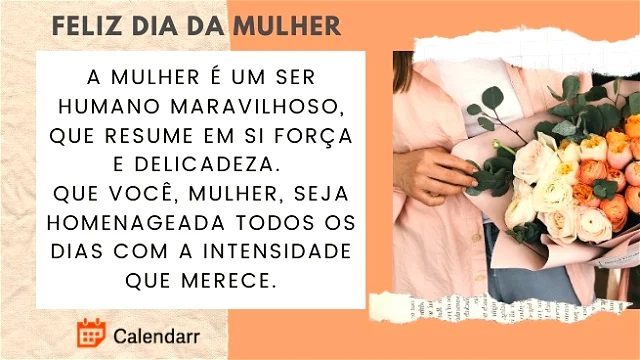 feliz dia das mulheres