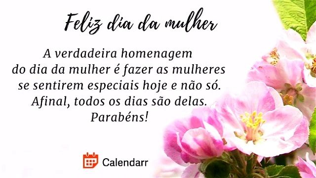 feliz dia das mulheres