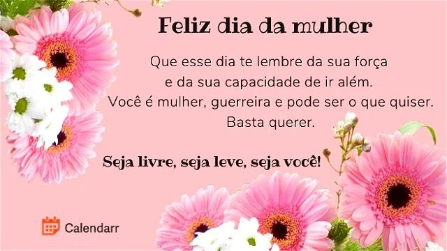 feliz dia das mulheres