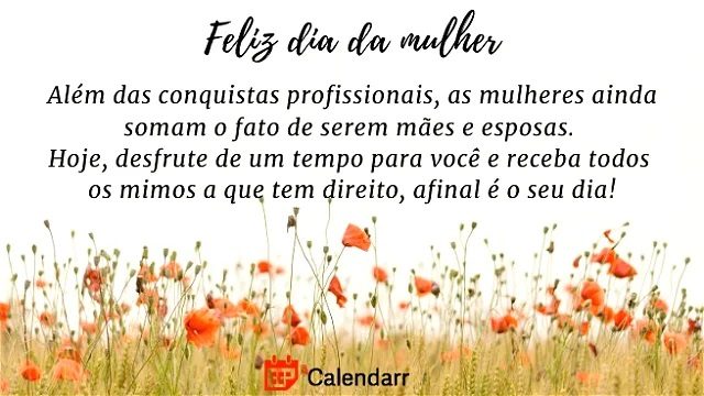 mensagens dia da mulheres