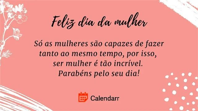 mensagens dia da mulheres