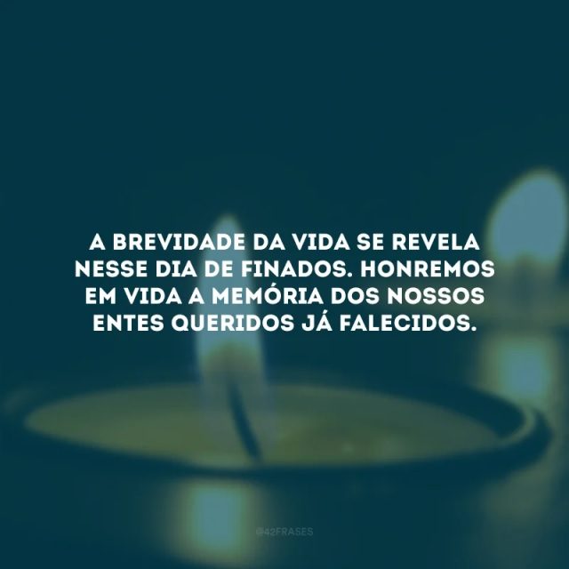 frases para o dia de finados