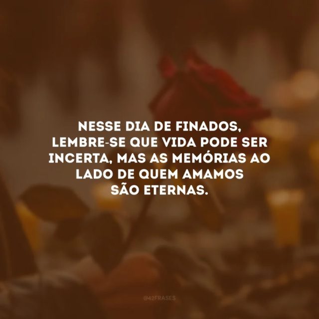 mensagem finados