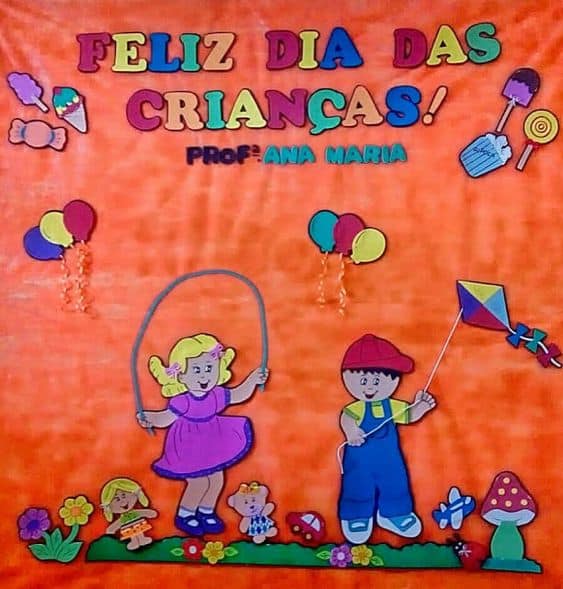 mural da semana da criança