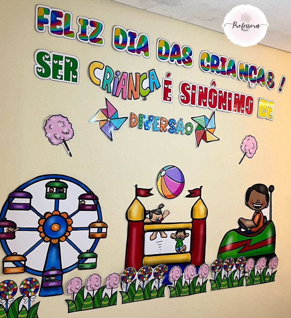 mural sobre o dia das crianças