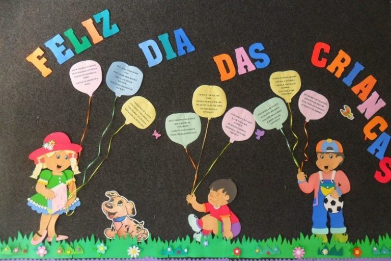 Mural Dia das Crianças para Educação Infantil: 30 Ideias Fáceis e ...