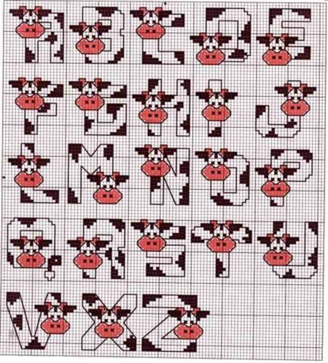 graficos de alfabeto em ponto cruz