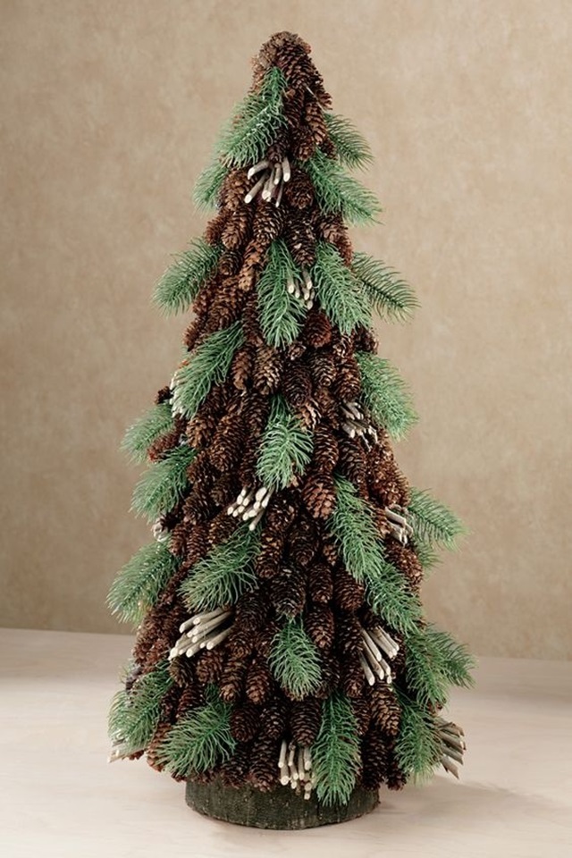 como fazer arvore de natal de pinha
