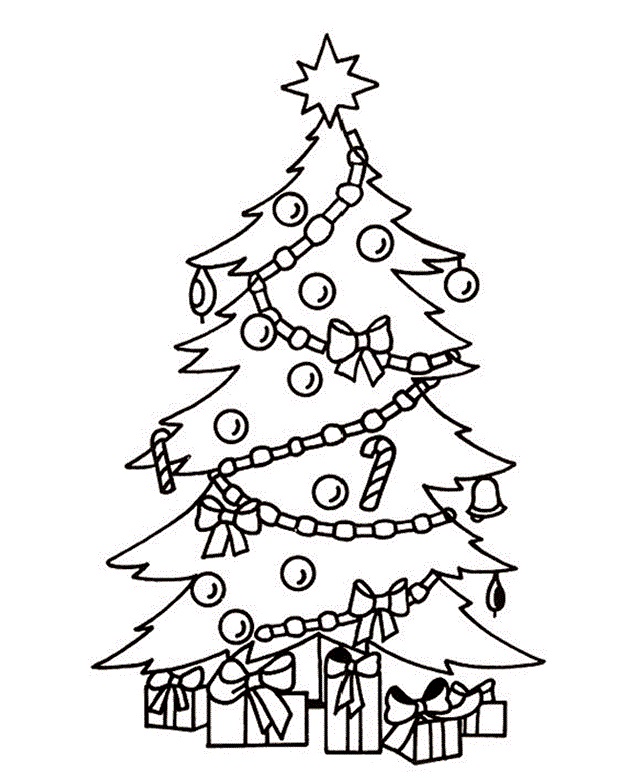 50 Desenhos Árvore de Natal para Imprimir e Colorir