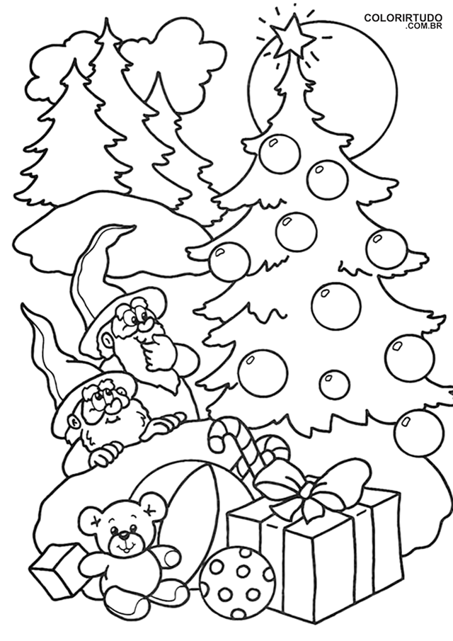 desenho arvore de natal para imprimir