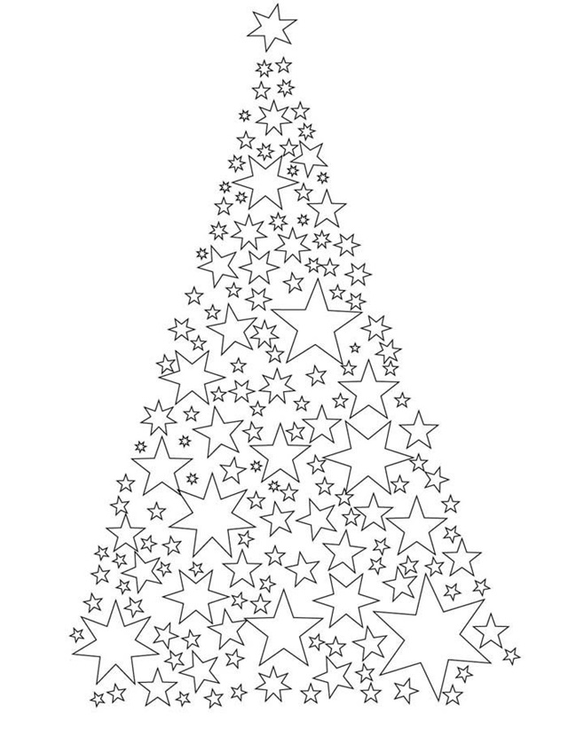 Desenhar uma Árvore de Natal para Colorir 