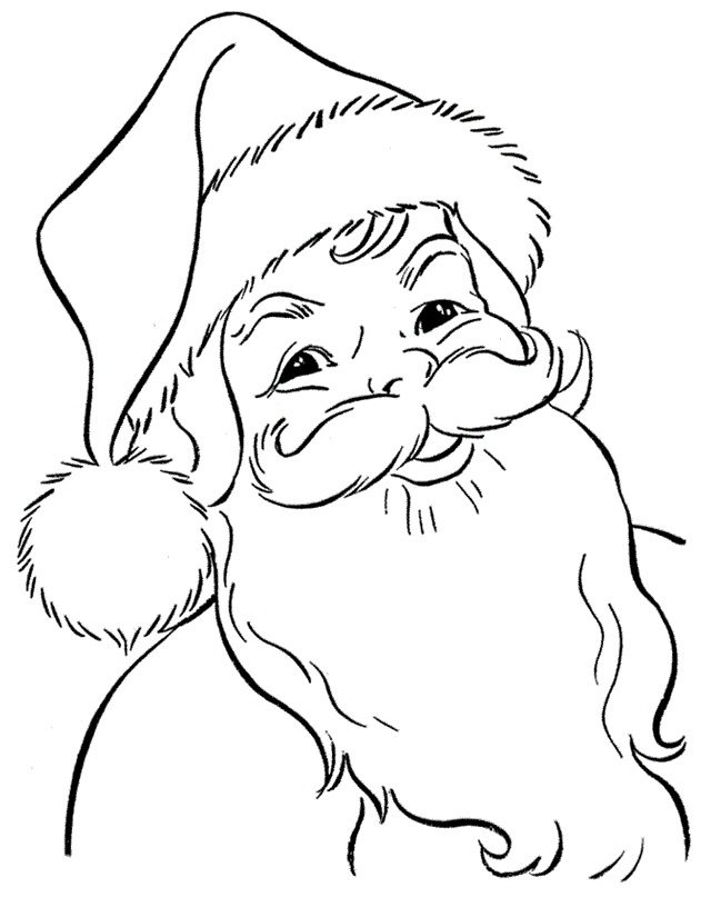 papai noel para colorir