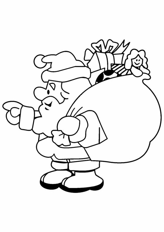 desenho de papai noel para colorir