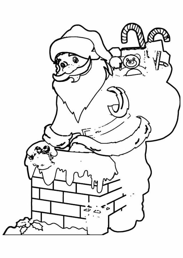 desenho de papai noel para colorir