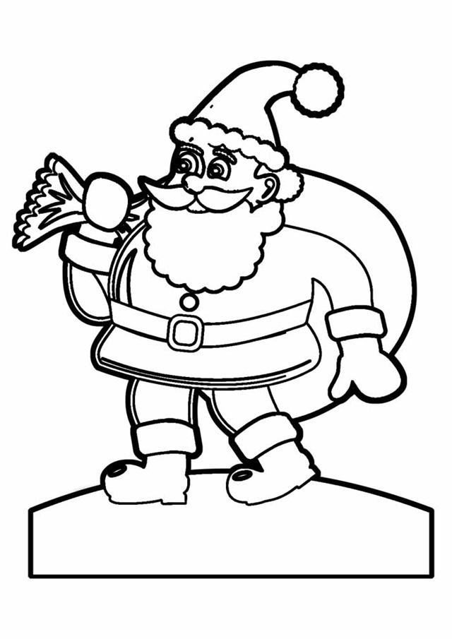 desenho de papai noel para colorir