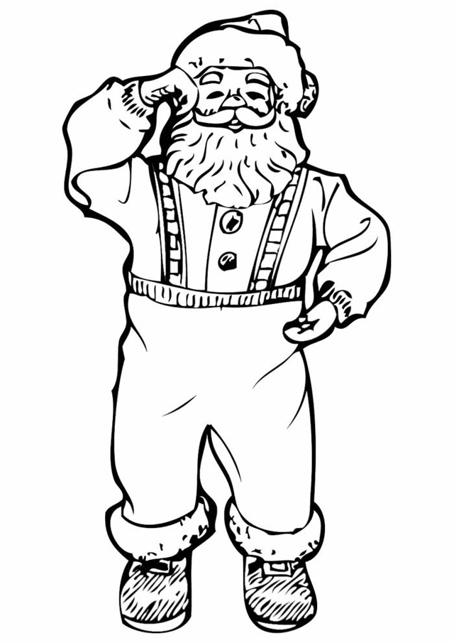 desenho de papai noel para colorir