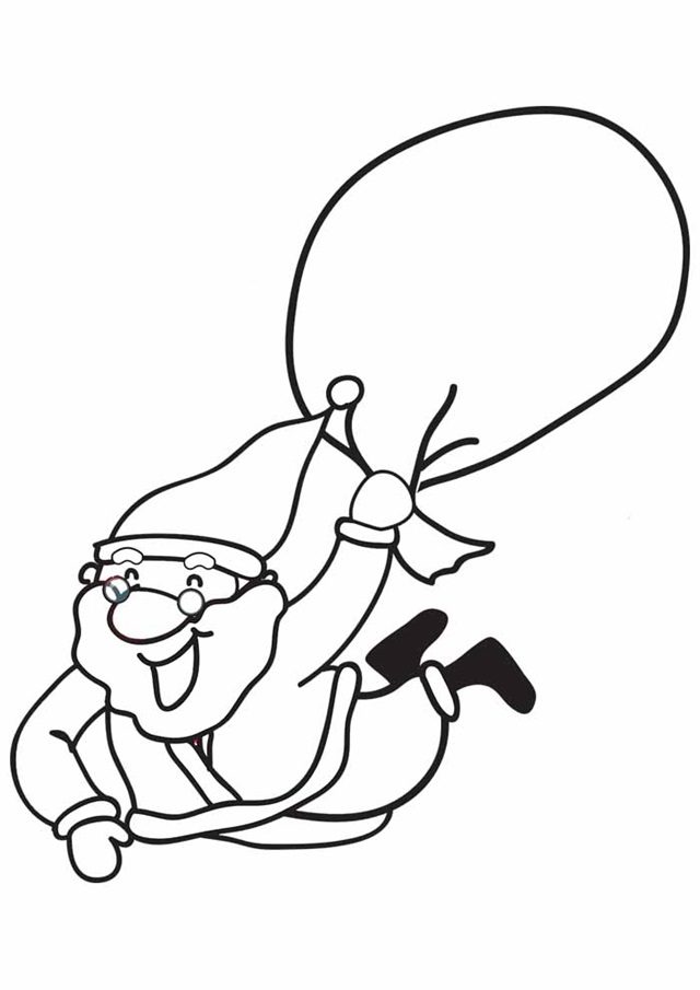 desenho de papai noel para colorir e imprimir