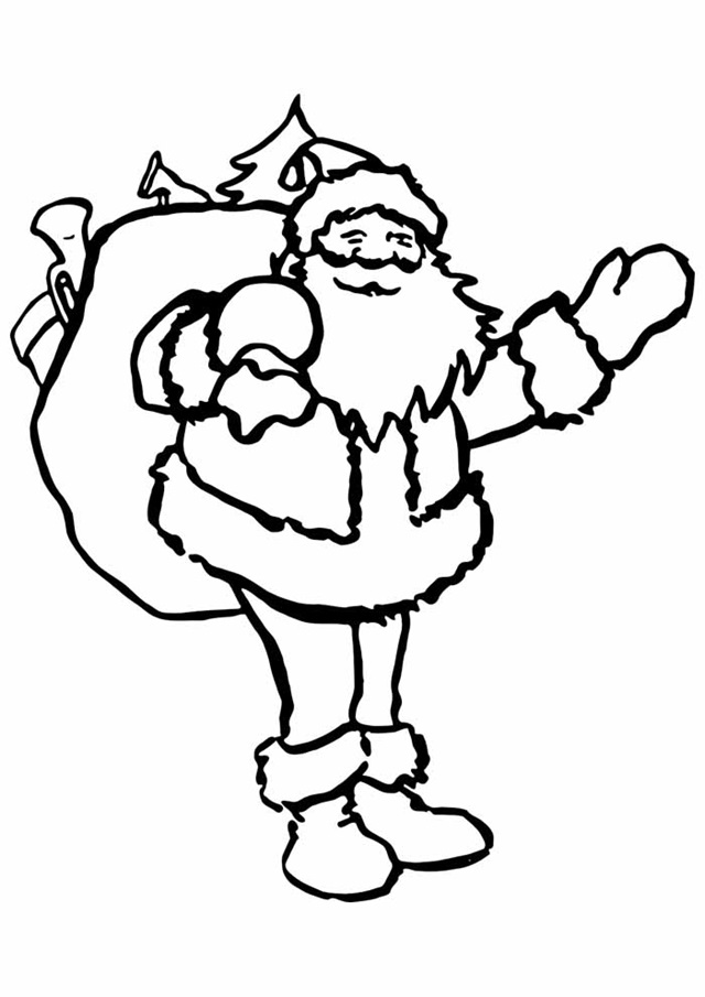 desenho de papai noel para colorir e imprimir