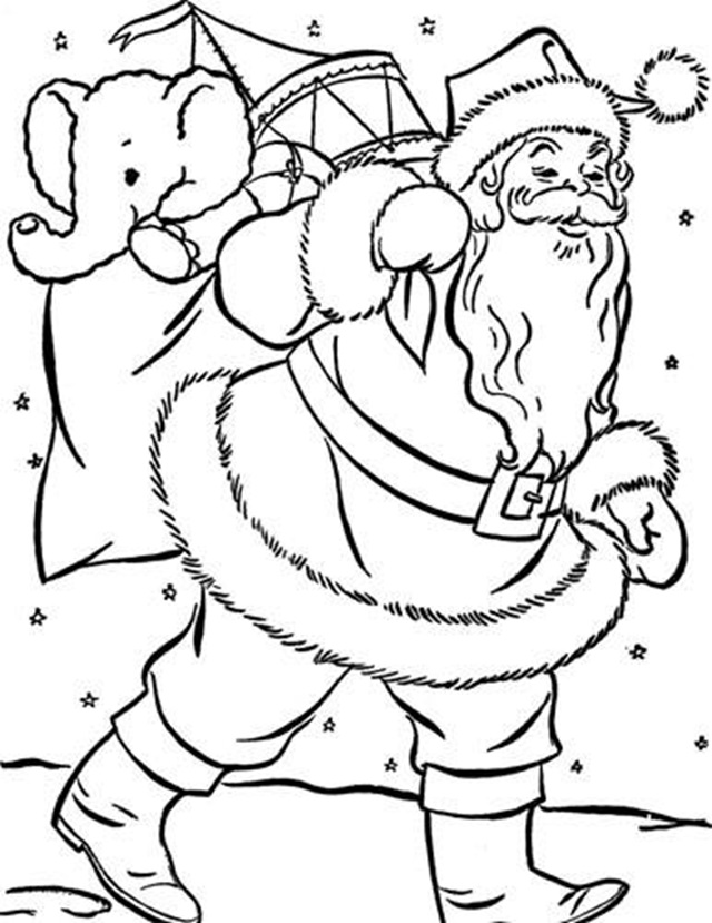 desenho de papai noel para colorir e imprimir