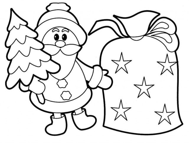 desenho de papai noel para imprimir