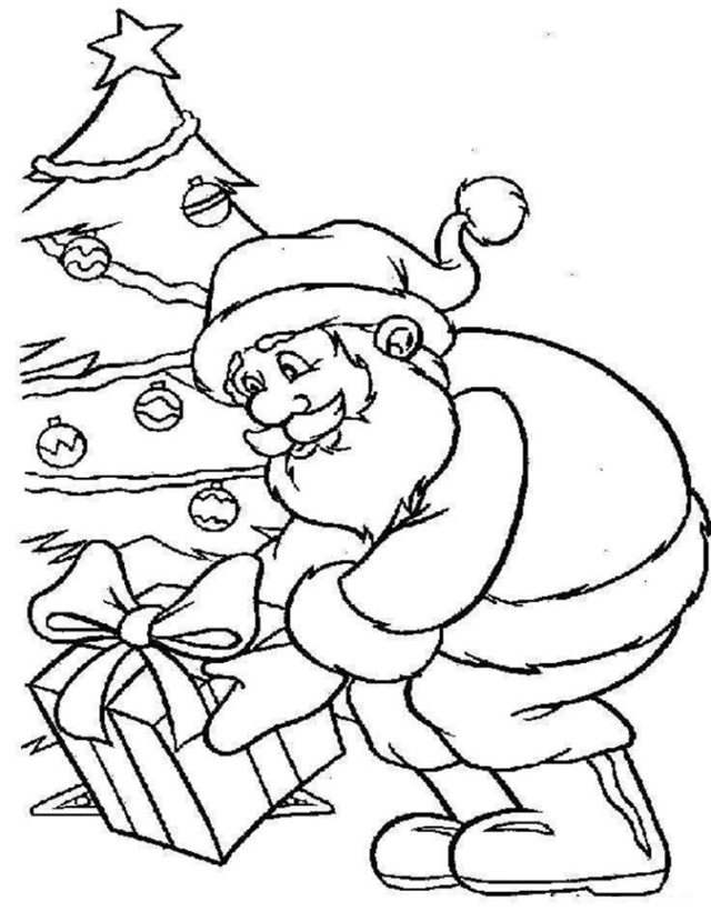 desenho de papai noel para imprimir