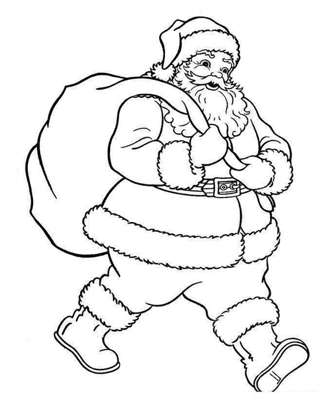 desenho de papai noel para pintar