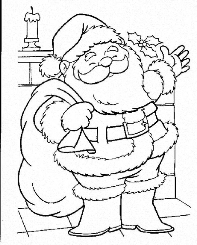 desenho de papai noel para pintar