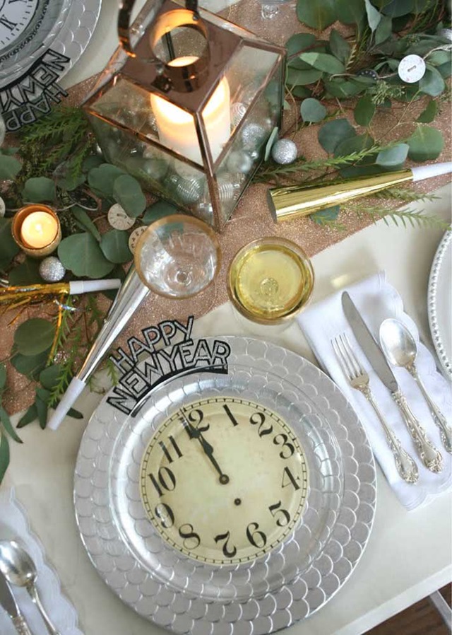 decoracao para mesa de ano novo