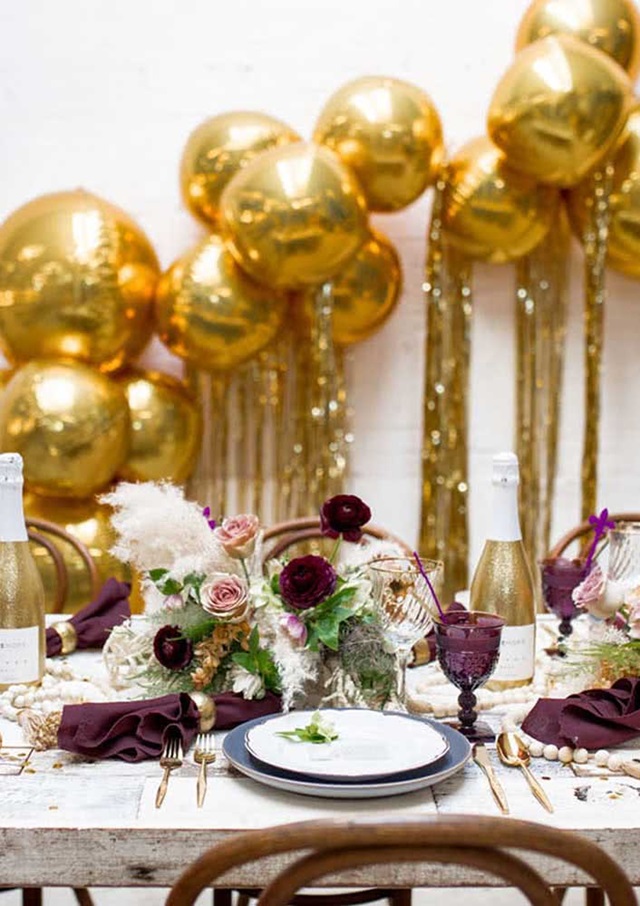 decoracao para mesa de reveillon