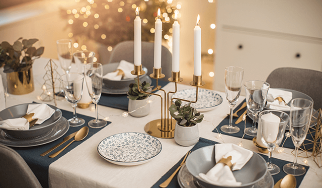 decoracao de mesa de reveillon