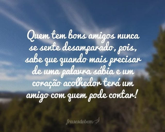 reflexão sobre amizade