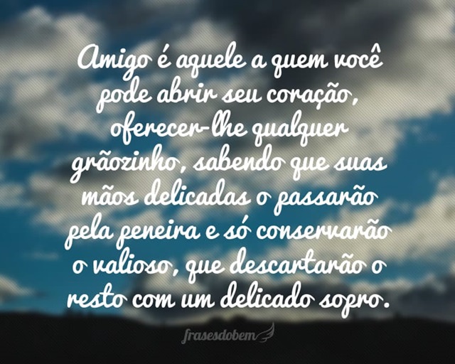 agradecimento de amizade verdadeira