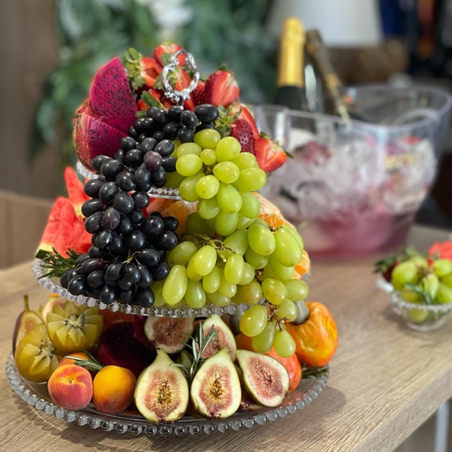 decoração de frutas para o ano novo