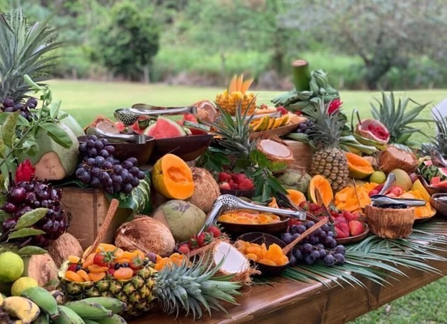 decoração de mesa de fruta