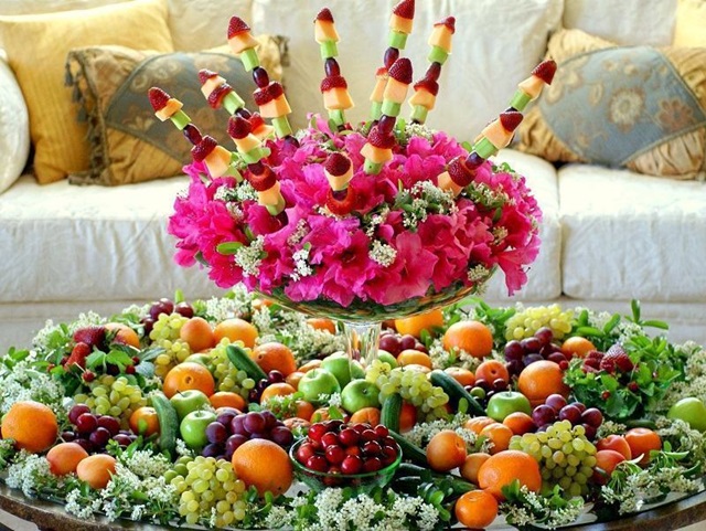 decoração de frutas para o ano novo
