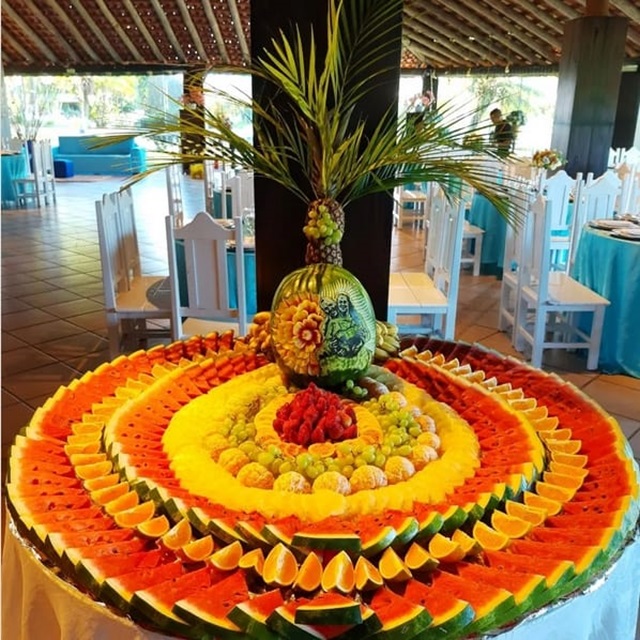 mesa de frutas ideias